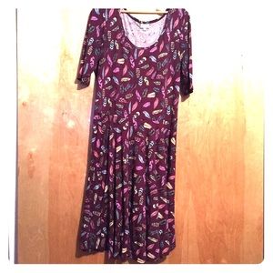 Lularoe Feather Print Dress